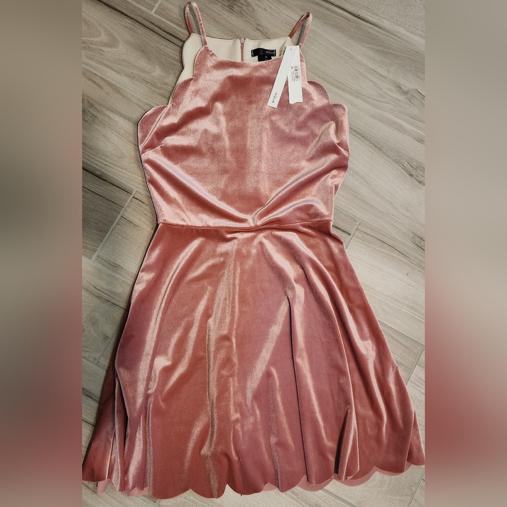 Aqua Blush Velvet Dress